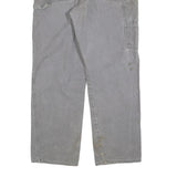 DICKIES Mens Cotton Blend Relaxed Grey Workwear Trousers W38 L32 Utility Zip