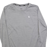 NIKE Womens Grey Athletic Long Sleeve T-Shirt XS Crew Neck Lightweight Running