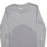NIKE Womens Grey Athletic Long Sleeve T-Shirt XS Crew Neck Lightweight Running