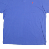 POLO RALPH LAUREN Mens Blue Short Sleeve Embroidered Logo L Polo Shirt Casual