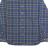 G-STAR Mens Blue & Yellow Check Shirt L Cotton Blend Casual Long Sleeve Button