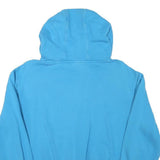 CHAMPION Mens Blue Pullover Hoodie M Logo Print Cotton Blend