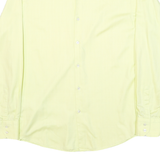 BOSS Mens Yellow Cotton Blend Shirt L Long Sleeve Classic Collar Elegant