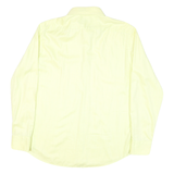 BOSS Mens Yellow Cotton Blend Shirt L Long Sleeve Classic Collar Elegant
