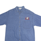 ASHCITY Mens Blue Cotton Shirt M Funtastic Summer Festival Vintage 1998