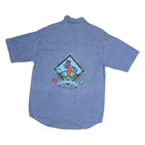 ASHCITY Mens Blue Cotton Shirt M Funtastic Summer Festival Vintage 1998