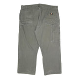 DICKIES Mens Cotton Grey Relaxed Straight Trousers W42 L26 Workwear Casual