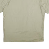 WEDER MEIER Mens Beige Short Sleeve Shirt XL Button-Up Casual Polyester Blend