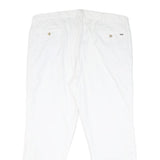 POLO RALPH LAUREN Mens White Regular Fit Straight Cotton Blend Trousers W38 L28