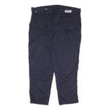 CARHARTT Mens Cotton Blend Navy Regular Fit Straight Leg Trousers W46 L33