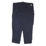 CARHARTT Mens Cotton Blend Navy Regular Fit Straight Leg Trousers W46 L33