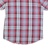 LEVI'S Mens Blue & Red Check Shirt S Short Sleeve Button Casual Cotton Blend