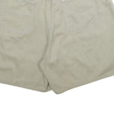 LEE Womens Shorts Beige Casual Plain M W30 Elastic Waist Relaxed Fit