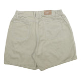 LEE Womens Shorts Beige Casual Plain M W30 Elastic Waist Relaxed Fit