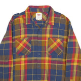 LEVI'S Mens Blue & Yellow Check Shirt L Cotton Long Sleeve Casual Retro