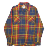 LEVI'S Mens Blue & Yellow Check Shirt L Cotton Long Sleeve Casual Retro