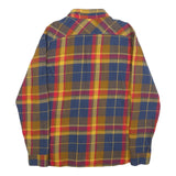 LEVI'S Mens Blue & Yellow Check Shirt L Cotton Long Sleeve Casual Retro