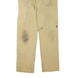 CARHARTT Mens Cotton Blend Beige Regular Straight Trousers W33 L34 Relaxed Fit
