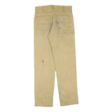 CARHARTT Mens Cotton Blend Beige Regular Straight Trousers W33 L34 Relaxed Fit