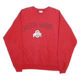 HANES Mens Red Ohio State University Crew Neck XL Sweatshirt Cotton Blend