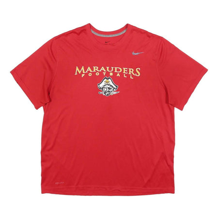 NIKE Mens Red Marauders Football Graphic T-Shirt XL Short Sleeve Crew Neck