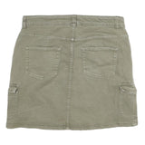 CAT AND JACK Womens Green Cotton Blend Cargo Mini Skirt Size M Utility Pockets