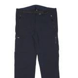 TREVOLUTION Mens Polyester Blend Navy Regular Zip Trousers W34 L30 Outdoor