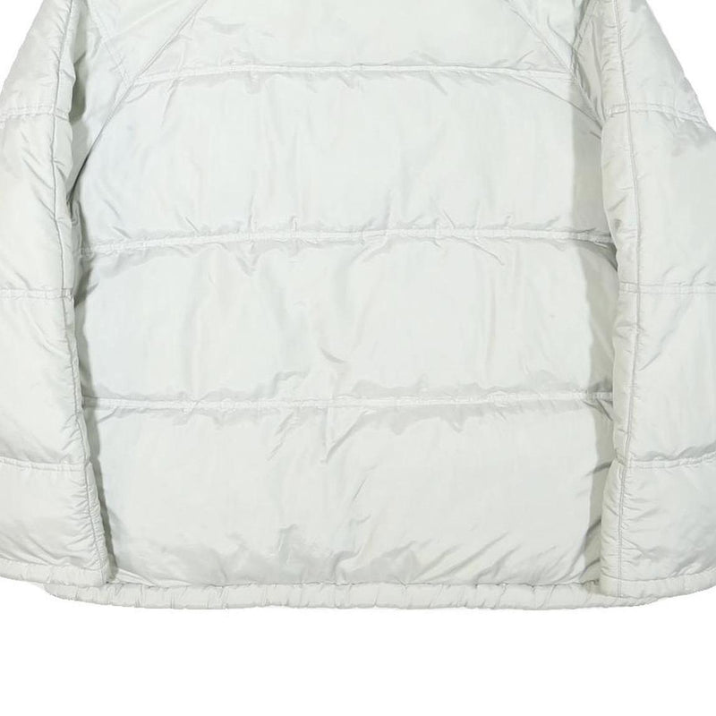 SERGIO TACCHINI Womens White Quilted Jacket L Polyester Blend Zip Casual