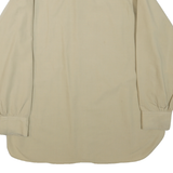 ELLECO REGULATION Mens Beige Shirt L Long Sleeve Button Polyester Blend Classic