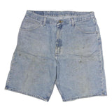 WRANGLER Mens Denim Blue Cotton Shorts XL W38 Casual Workwear Relaxed Fit