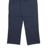 DICKIES Mens Relaxed Navy Blue Cotton Blend Relaxed Straight Leg Trousers W32