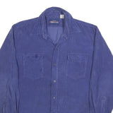 WINDBREAKER Mens Blue Plain Shirt M Cotton Blend Button Closure Classic Fit