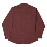 RUSTIC RIDGE Mens Maroon Plain Shirt XL Cotton Blend Casual Button Front