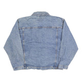 COUNTRY SEAT Mens Blue Denim Button Jacket L Cotton Classic Casual