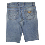 WRANGLER Womens Shorts Blue Denim L W36 Classic Cotton Blend Casual Summer