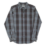 COLUMBIA Mens Blue & Brown Plaid Shirt S Outdoor Casual Button Front Cotton