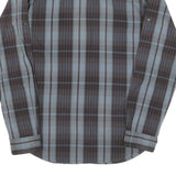 COLUMBIA Mens Blue & Brown Plaid Shirt S Outdoor Casual Button Front Cotton