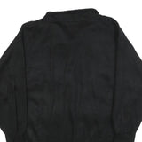 SPECIAL EVENTS Womens Black Collared L Cotton Blend Sweatshirt Button Front