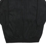 SPECIAL EVENTS Womens Black Collared L Cotton Blend Sweatshirt Button Front