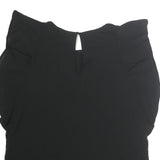 BANANA REPUBLIC Womens Black Basic Puff Sleeve Crew Neck Top S Polyester