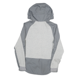 NIKE Mens Grey Hooded Zip Jacket S Cotton Blend Plain Lightweight Casual