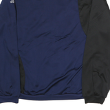ADIDAS Mens Blue & Black Track Jacket M Polyester Zip Logo