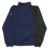 ADIDAS Mens Blue & Black Track Jacket M Polyester Zip Logo