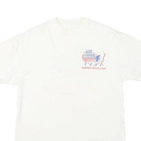 Mens White Race Across America Graphic T-Shirt S Short Sleeve Crew Neck Vintage