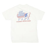 Mens White Race Across America Graphic T-Shirt S Short Sleeve Crew Neck Vintage