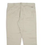 DICKIES Mens Classic Beige Workwear Trousers W40 L30 Zip Closure Casual