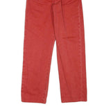 LEVI'S Womens Jeans Red Regular Straight Denim W27 L29 Classic Cotton Blend Zip