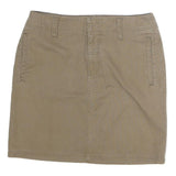 TOMMY JEANS Womens Beige Cotton Blend Straight Knee Length Skirt M Casual