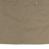 TOMMY JEANS Womens Beige Cotton Blend Straight Knee Length Skirt M Casual