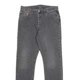 LEVI'S 501 Womens Jeans Grey Regular Straight Denim Light W31 L32 Frayed Hem